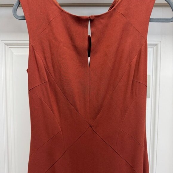 Zac Posen Terracotta Orange Sleeveless Mermaid Gown Dress New with $1,290 tags - Picture 6 of 15